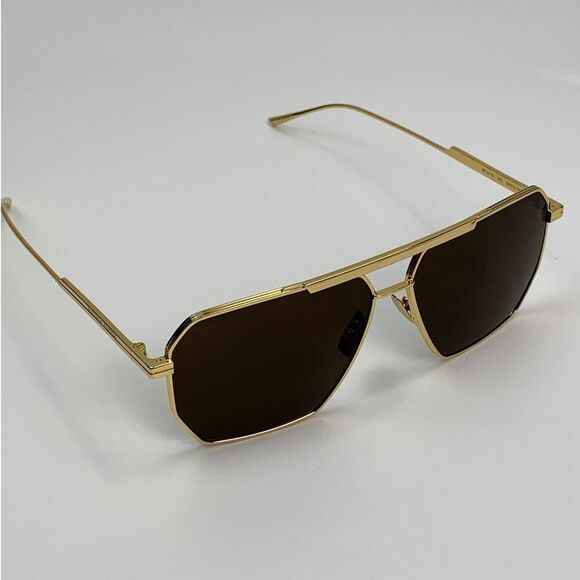 NEW Bottega Veneta Sunglasses BV1012S 003 Gold Brown Unisex Authentic main image 5